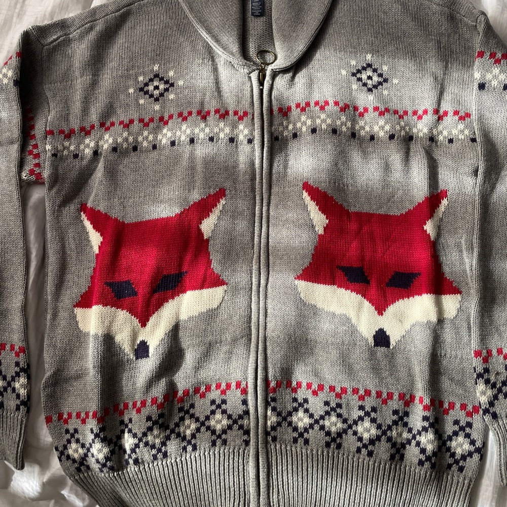 Zip-up ModCloth Fox Sweater